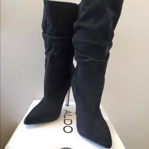 🖤Aldo Suede Black High Heel Boots🖤